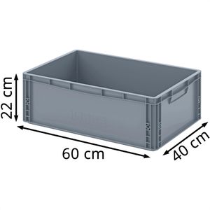 Produktbild für Eurobox AUER EG 64/22 HG, grau, 45 Liter