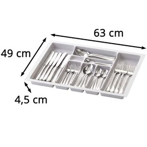 Produktbild für Besteckkasten Sossai Divio, weiß, aus Kunststoff