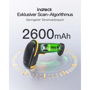 Produktbild für Barcode-Scanner Inateck BCST-35_black, kabellos