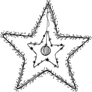 Produktbild für Motivstempel Rayher 29252000 Star und Sternchen, aus Holz