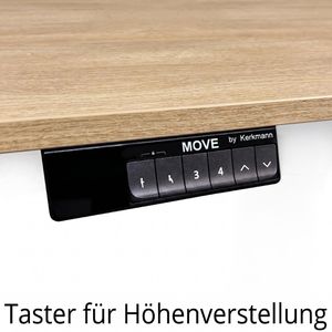 Produktbild für Schreibtisch Kerkmann Move 1 stable, eiche hell / silber
