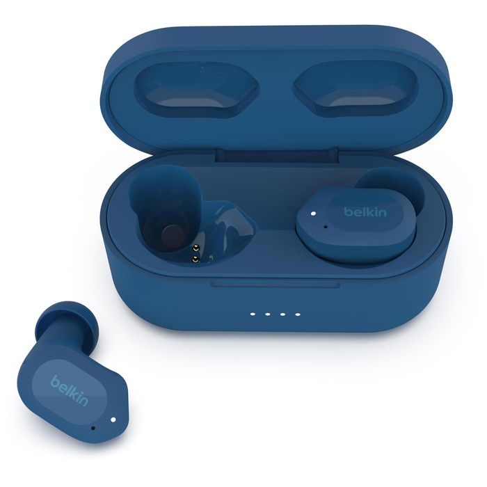 Belkin Kopfhörer SoundForm Play Böttcher Wireless, True In-Ear, – blau mit AG Bluetooth, Ladecase