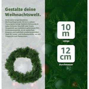 Produktbild für Weihnachtsgirlande TK-Gruppe 598247, grün, für innen und außen