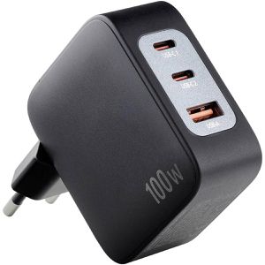 Produktbild für USB-Ladegerät Intenso GaN W100ACC + C520C, 100 Watt