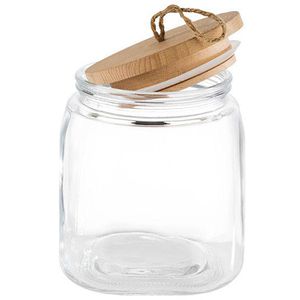 Produktbild für Vorratsglas APS Woody 82256, mit Holzdeckel