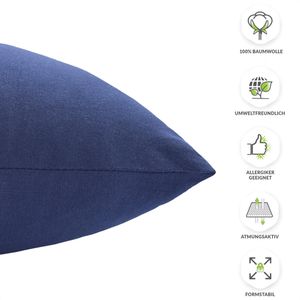 Produktbild für Kissenbezug NatureMark Jersey, Navy blau