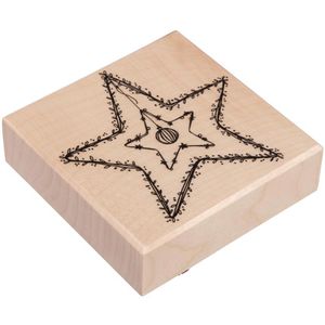 Produktbild für Motivstempel Rayher 29252000 Star und Sternchen, aus Holz