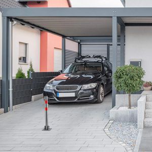 Produktbild für Absperrpfosten Relaxdays 100200922, grau, aus Metall