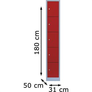 Produktbild für Schließfachschrank ClassiX X-520514, rot