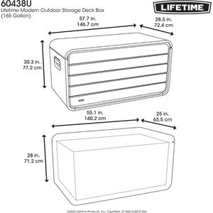 Produktbild für Gartenbox Lifetime Space XL, aus Kunststoff