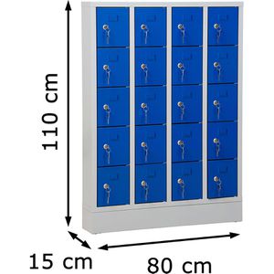 Produktbild für Schließfachschrank G-Office PEL20, blau