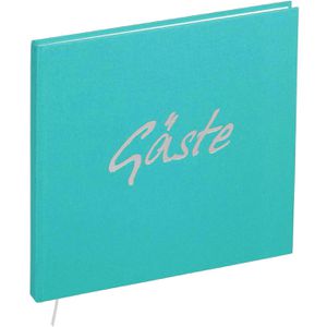 Pagna Gästebuch 30923-20, 25 x 25cm, 144 Seiten, mit Prägung, hellblau
