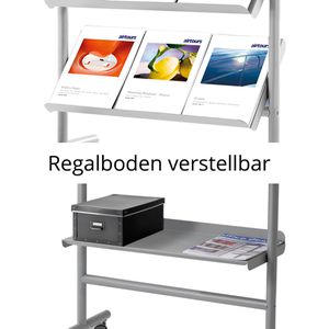 Produktbild für Prospekthalter Kerkmann 3463, Praktica, alusilber