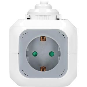 Produktbild für Steckdosenwürfel Orno OR-AE-13247, weiß / grau
