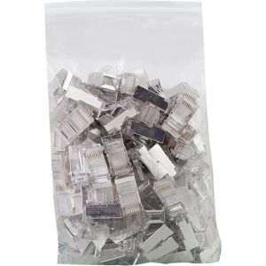 Produktbild für Modularstecker LogiLink MP0012, schwarze Tülle, Cat.5e, RJ45