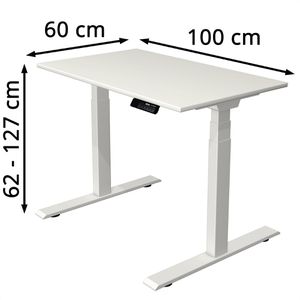 Produktbild für Schreibtisch Kerkmann Move 1 stable, weiß / weiß