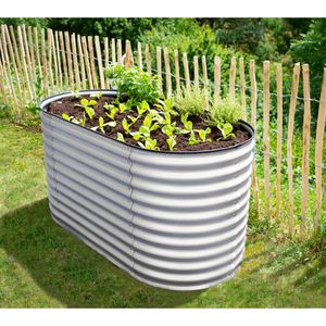 Produktbild für Hochbeet Westmann Grow Faster Oval, aus Stahl