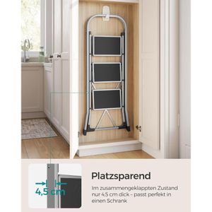 Produktbild für Klapptritt Songmics GSL003GY01, grau, aus Stahl