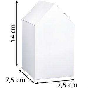 Produktbild für Geschenkbox Rayher Faltschachtel Haus, weiß
