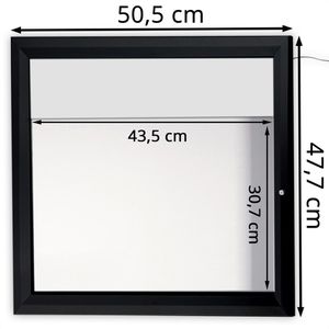 Produktbild für Schaukasten Showdown-Displays schwarz, LED, außen