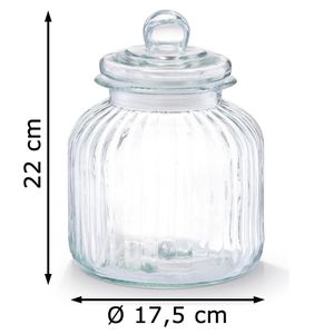 Produktbild für Vorratsglas Zeller Nostalgie 19935, mit Glasdeckel