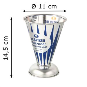 Produktbild für Messbecher Dr.Oetker-Küchenhelfer Nostalgie, aus Weißblech