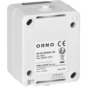 Produktbild für Steckdose Orno Aquatic Mini 2P+E, IP54, Aufputz