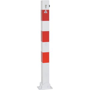 Produktbild für Absperrpfosten Schake 470UZB+2, 2 Ösen, rot/weiß, aus Metall