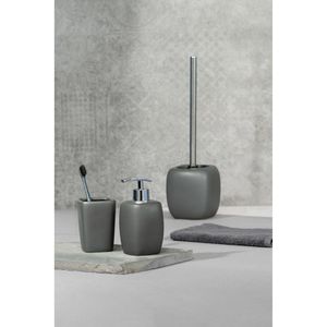 Produktbild für Zahnputzbecher Wenko Faro Grey, grau, aus Keramik