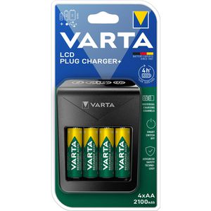 Produktbild für Akku-Ladegerät Varta LCD Plug Charger+, 57687