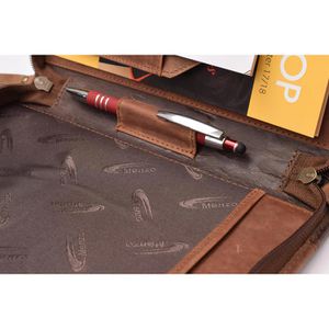 Produktbild für Schreibmappe Menzo MB57, braun, Echt Leder