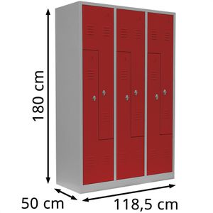 Produktbild für Spind Lüllmann 525124, Z-Spind, rot