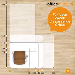 Produktbild für Bodenschutzmatte officemarshal XXL, transparent