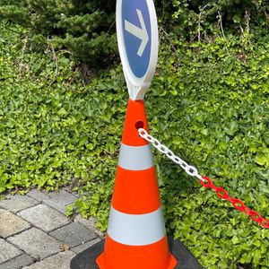 Produktbild für Absperrkette UvV Style Oval, Länge 25m &amp; 2 Karabinerhaken