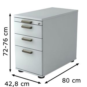 Produktbild für Standcontainer Hammerbacher H-Serie, lichtgrau