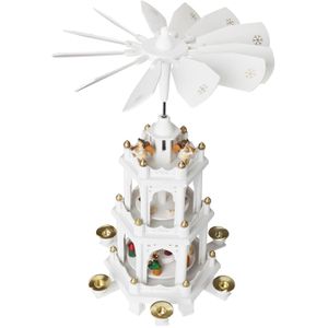 Produktbild für Weihnachtspyramide BRUBAKER weiß