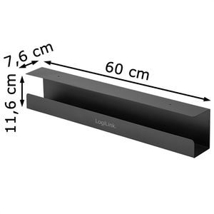 Produktbild für Kabelwanne LogiLink KAB0070, schwarz