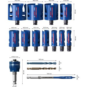 Produktbild für Lochsäge Bosch Expert Construction Material PC Plus, 15-teilig