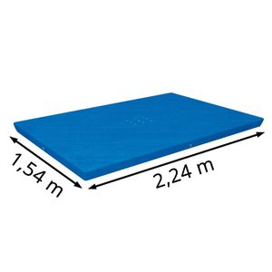 Produktbild für Poolabdeckung Bestway 58103, aus PE, blau, mit Spannseil