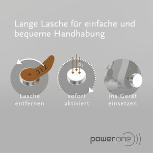 Produktbild für Hörgerätebatterie Power-One 24607 p312