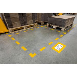 Produktbild für Bodenmarkierung Durable Fenster gelb