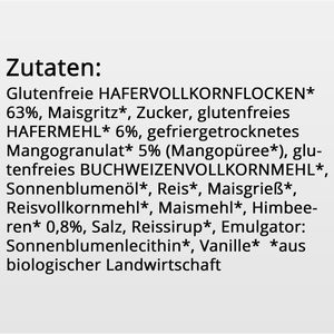 Produktbild für Müsli Bauckhof Hafer Knusper Mango Himbeer, glutenfrei, BIO