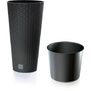 Produktbild für Übertopf Prosperplast Rato Tubus, anthrazit, Ø 30 x 57 cm