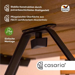 Produktbild für Bistrotisch CASARIA 109710, akazie, wetterfest, eckig,3-teilig