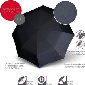 Produktbild für Regenschirm Knirps T.400 XL Duomatic men's pattern, sturmfest