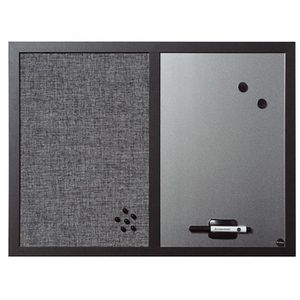 Produktbild für Kombitafel Bi-Office Black Shadow, 2 in 1, grau / silber