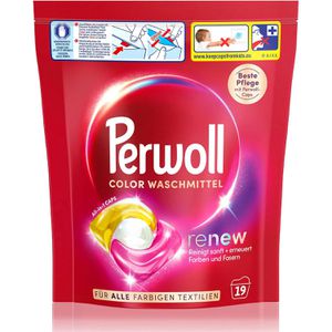 Perwoll Waschmittel Renew Color, Caps, für alle Farben, 0,256 kg, Waschladungen 19