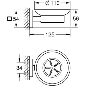 Produktbild für Seifenschale GROHE Start Cube 41096000, transparent