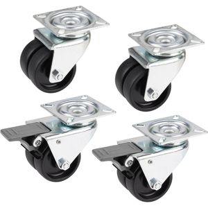 Produktbild für Apparaterolle Dörner+Helmer 450106, Anschraubplatte, 4-teilig