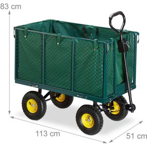 Produktbild für Gartenwagen Relaxdays 10026073, 220 Liter, bis 500 kg